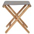 Sillas plegables 2 uds madera maciza de teca y tela gris