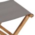 Sillas plegables 2 uds madera maciza de teca y tela gris