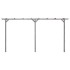 Pérgola de jardín de madera de pino impregnada 400x40x205