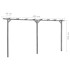 Pérgola de jardín de madera de pino impregnada 400x40x205