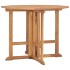 Mesa de comedor plegable para jardín madera de teca 90x90x75