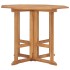 Mesa de comedor plegable para jardín madera de teca 90x90x75