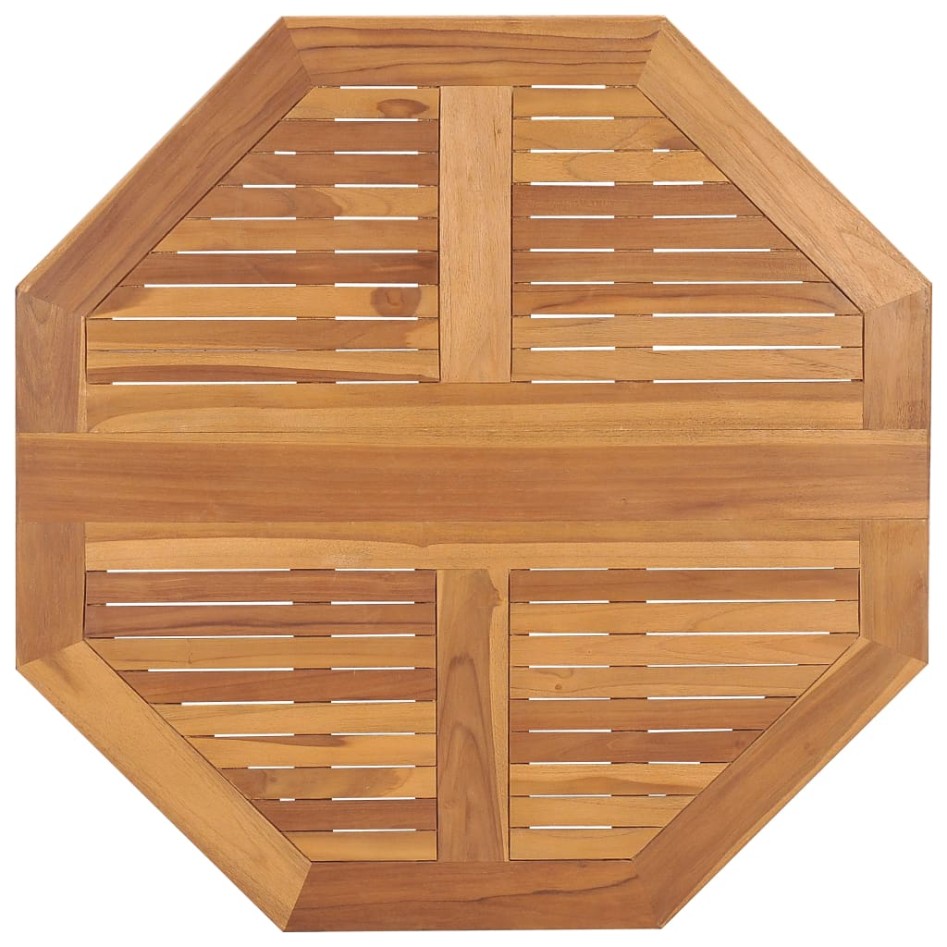 Mesa de comedor plegable para jardín madera de teca 90x90x75
