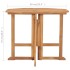 Mesa de comedor plegable para jardín madera de teca 90x90x75