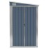 Cobertizo de jardín pared acero galvanizado gris 118x288x178