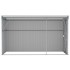 Cobertizo de jardín pared acero galvanizado gris 118x288x178