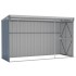 Cobertizo de jardín pared acero galvanizado gris 118x288x178