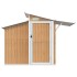 Cobertizo de jardín acero galvanizado marrón 270x130x208,5