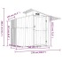 Cobertizo de jardín acero galvanizado marrón 270x130x208,5