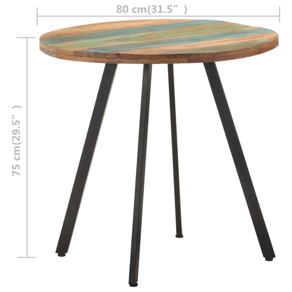 Mesa de comedor de madera maciza reciclada 80