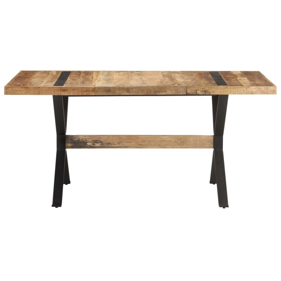 Mesa de comedor de madera de mango rugosa 160x80x76