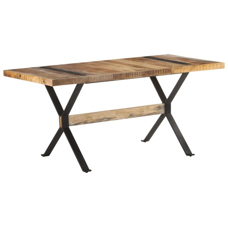 Mesa de comedor de madera de mango rugosa 160x80x76