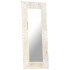 Espejo de madera maciza de mango blanco 110x50