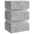 Mesita de noche LED madera ingeniería gris hormigón 45x35x67