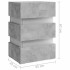 Mesita de noche LED madera ingeniería gris hormigón 45x35x67
