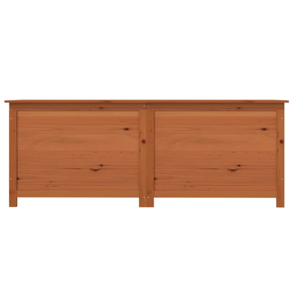 Baúl para cojines madera de abeto maciza marrón 150x50x56