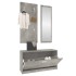 Set mueble zapatero 3 en 1 madera contrachapada gris