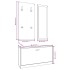 Set mueble zapatero 3 en 1 madera contrachapada gris