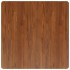 Tablero de mesa cuadrada madera roble marrón oscuro