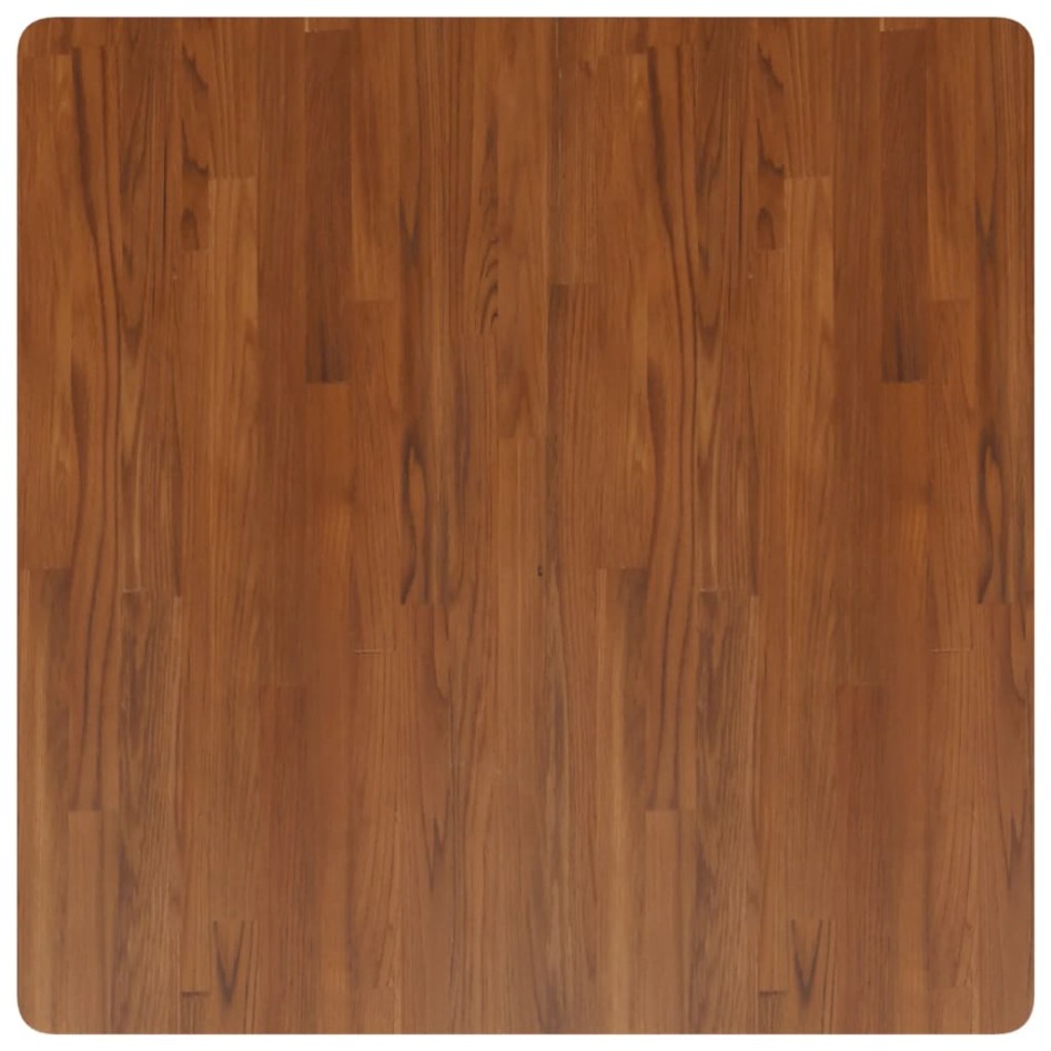 Tablero de mesa cuadrada madera roble marrón oscuro