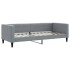 Sofá cama con colchón tela gris claro 80x200