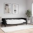 Sofá cama con colchón tela negro 80x200