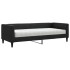 Sofá cama con colchón tela negro 80x200