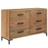 Aparador de madera maciza de pino marrón 110x35x70