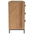 Aparador de madera maciza de pino marrón 110x35x70