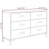 Aparador de madera maciza de pino marrón 110x35x70