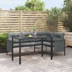 Mesa de comedor para jardín acero gris antracita 110x54x70 cm