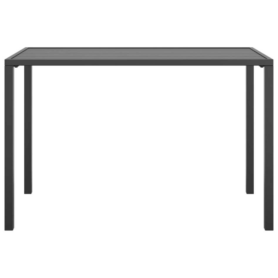 Mesa de comedor para jardín acero gris antracita 110x54x70