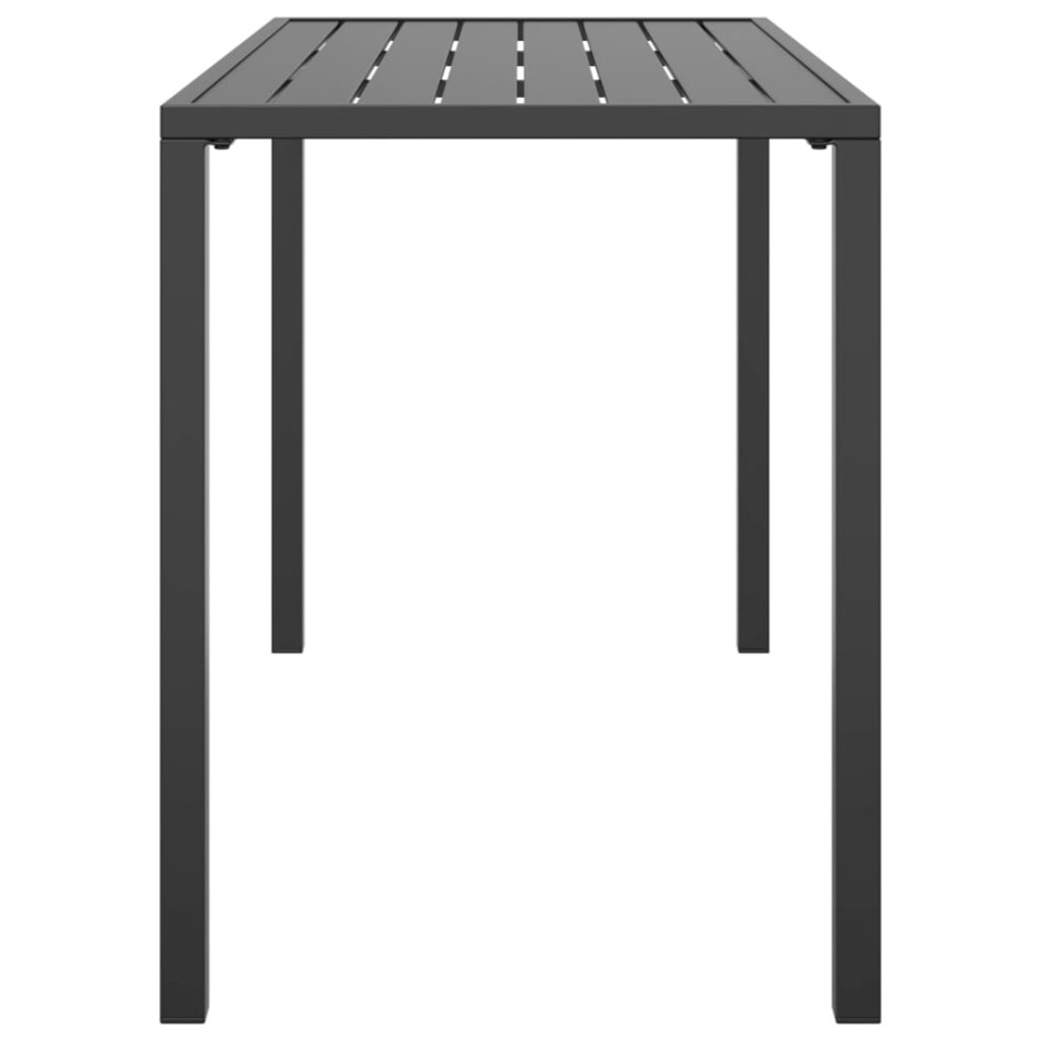Mesa de comedor para jardín acero gris antracita 110x54x70