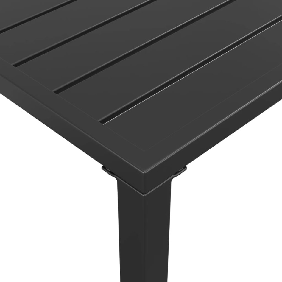 Mesa de comedor para jardín acero gris antracita 110x54x70