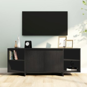 Mueble para TV madera contrachapada negro 130x35x50