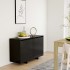 Aparador de madera contrachapada negro 120x41x75