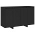Aparador de madera contrachapada negro 120x41x75