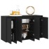 Aparador de madera contrachapada negro 120x41x75