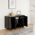 Aparador de madera contrachapada negro 120x41x75