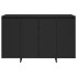 Aparador de madera contrachapada negro 120x41x75