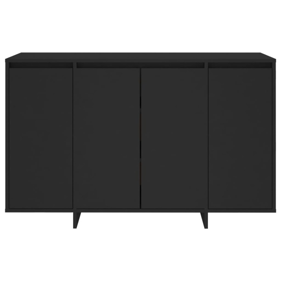 Aparador de madera contrachapada negro 120x41x75