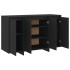 Aparador de madera contrachapada negro 120x41x75