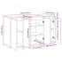 Aparador de madera contrachapada negro 120x41x75
