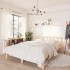 Estructura de cama doble sin colchón madera