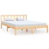 Estructura de cama doble sin colchón madera