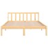 Estructura de cama doble sin colchón madera