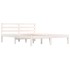 Estructura de cama doble pequeña sin colchón blanco 120x190