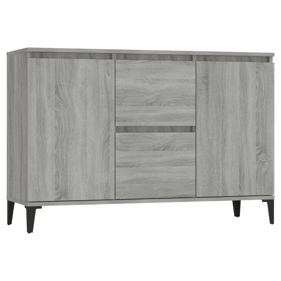 Aparador de madera contrachapada gris Sonoma 104x35x70