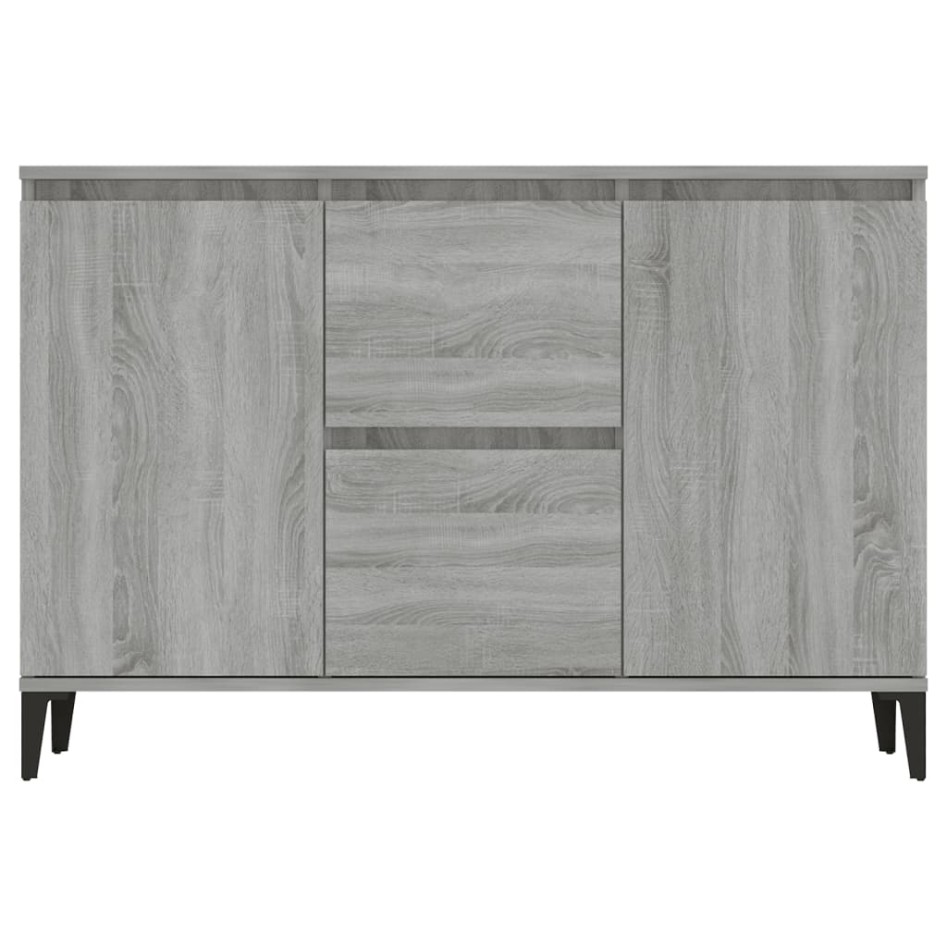 Aparador de madera contrachapada gris Sonoma 104x35x70