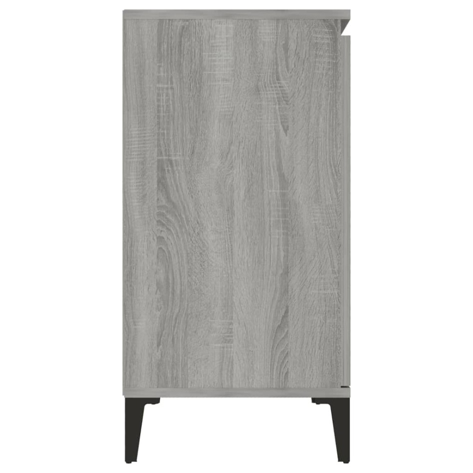 Aparador de madera contrachapada gris Sonoma 104x35x70